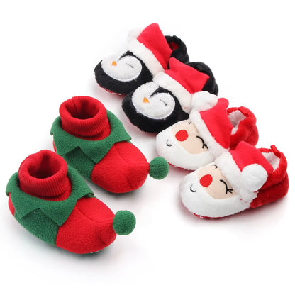 Give your little one the gift of warm, protected feet this winter with our Winter Christmas Infants Soft Sole Shoes!