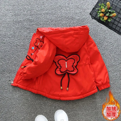 Keep your little butterfly fluttering in style with this cozy Girls Autumn Winter Keep Warm Fashion Butterfly Jackets! Perfect for girls aged 2 to 12