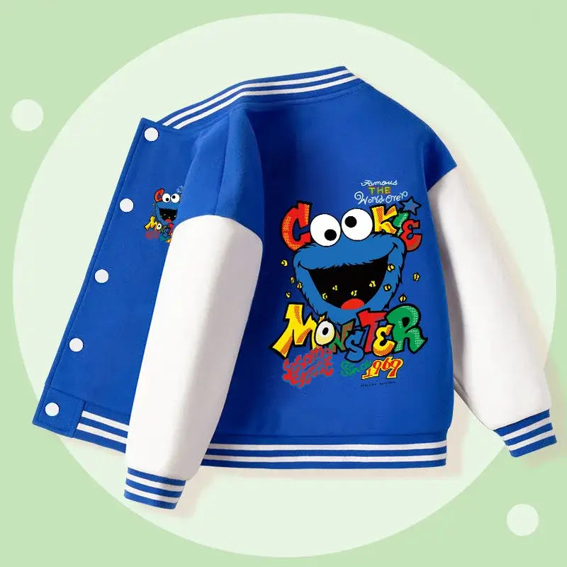 Stay stylish and warm this Autumn with our Boys Cartoon Baseball Casual Jacket!!