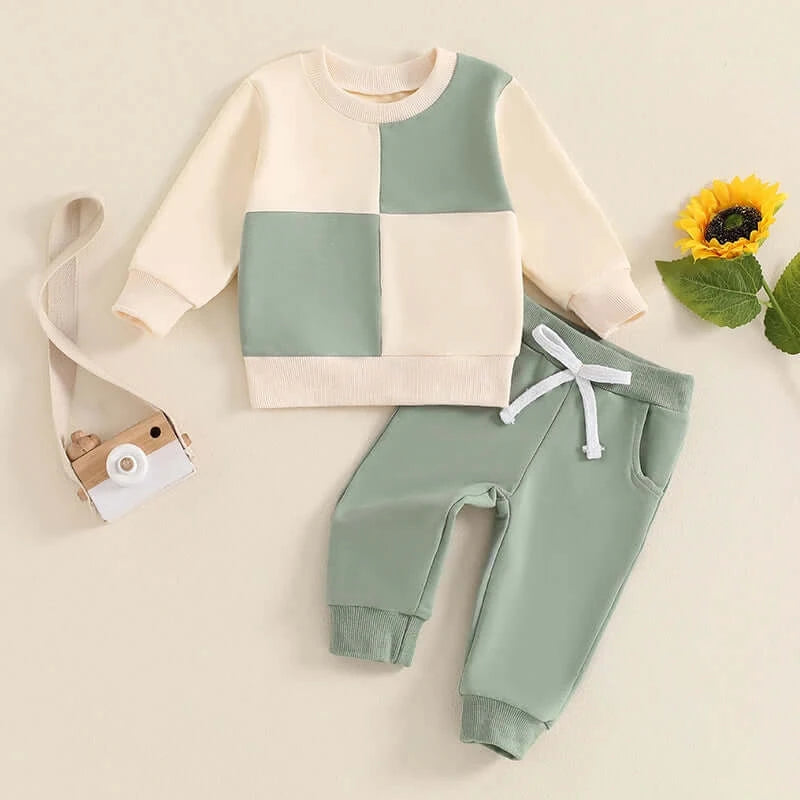 Introducing our Autumn Newborn Boys Long Sleeve Block Color Top+Pants! it's not only soft and comfortable, but also durable.