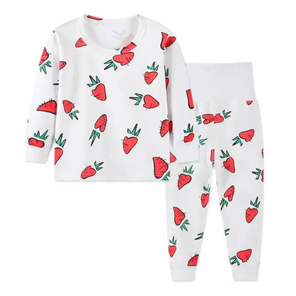 Keep your little one cozy and cute with this Toddler Kids Long Sleeve Cartoon Sleepwear 2PC Set. Made from soft cotton, these pajamas fit true to size