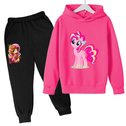 Your daughter's new favorite outfit just arrived—the Girls Winter Hoodie Printed Cartoon Sweatshirt+Long Pants is so cozy, she might refuse to take it off.