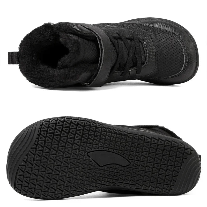 These aren't your average sneakers—Kids Winter Wide Waterproof High-Top Snow Sneakers are winter warriors disguised as cool kicks! 