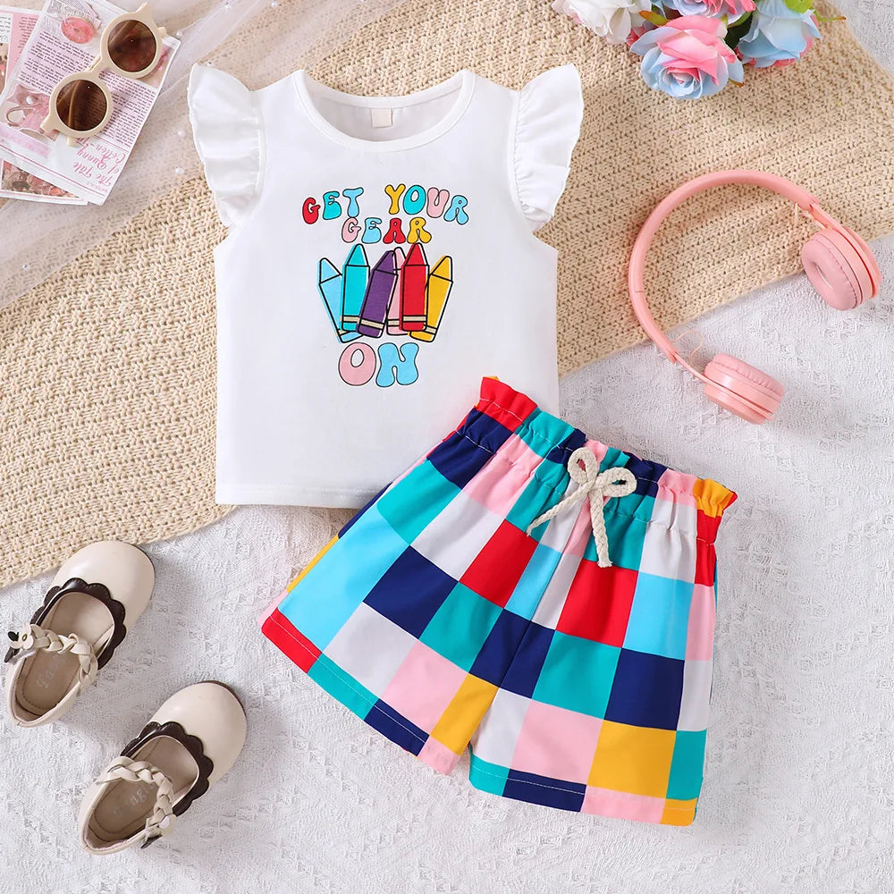 Get your little girl ready for summer with this playful fashion set! With a variety of styles they can't be beat!