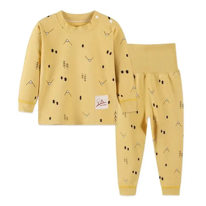 Keep your little one cozy and cute with this Toddler Kids Long Sleeve Cartoon Sleepwear 2PC Set. Made from soft cotton, these pajamas fit true to size