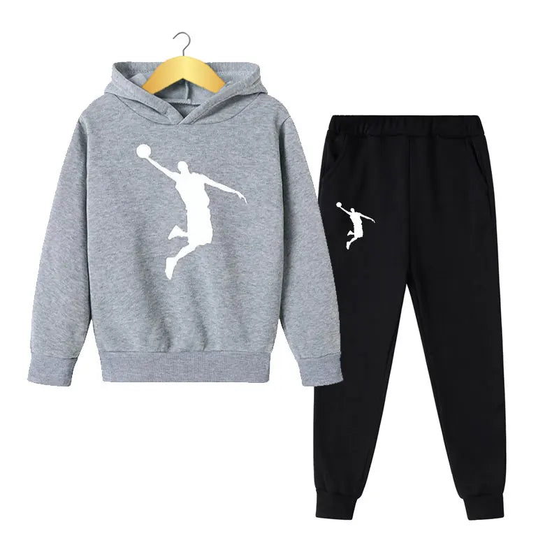 Get your little guy ready for spring in style with our Spring Boys Fashion 2PC Hoodie+Pants Sports Suit.