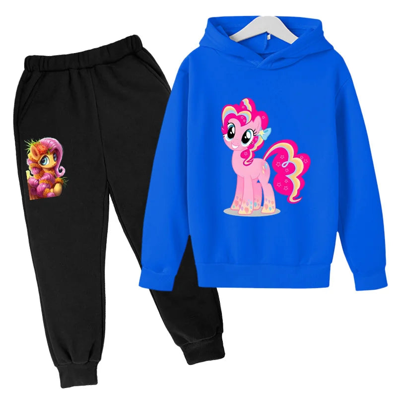 Your daughter's new favorite outfit just arrived—the Girls Winter Hoodie Printed Cartoon Sweatshirt+Long Pants is so cozy, she might refuse to take it off.