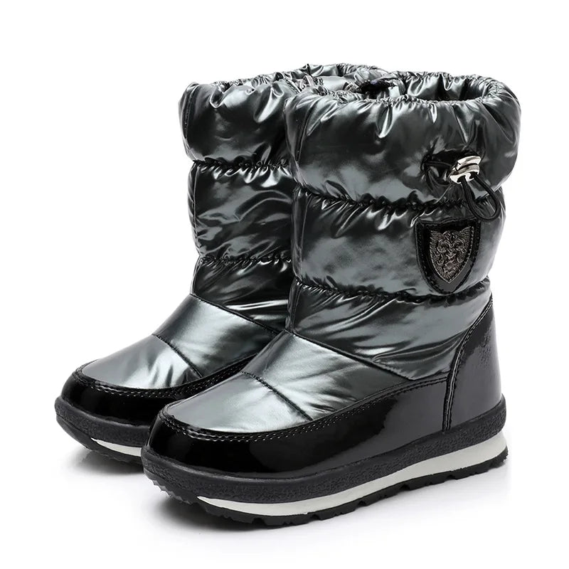 Keep little feet warm and dry with these Kids Winter Waterproof Wool Snow Boots. Designed for ages 4 to 14