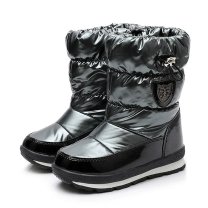 Keep little feet warm and dry with these Kids Winter Waterproof Wool Snow Boots. Designed for ages 4 to 14