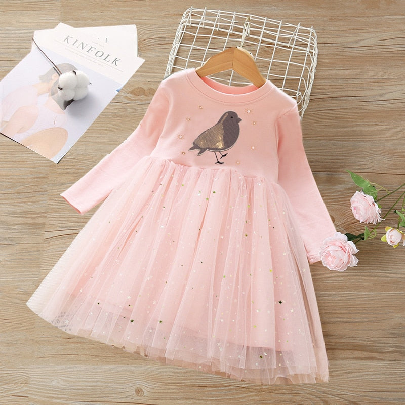 Your little princess will look enchanting in this Toddler Girls Unicorn Princess Dress!