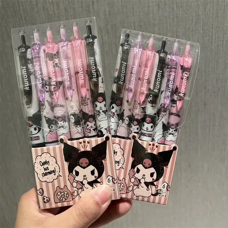 Get ready to add some cuteness to your writing with the Sanrio Hello Kitty 6pcs Series Gel Pen!