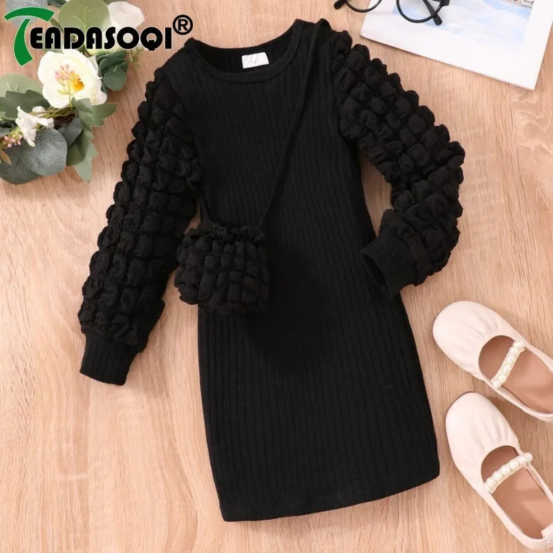 Winter Long Sleeve Bubble Sleeve Dress