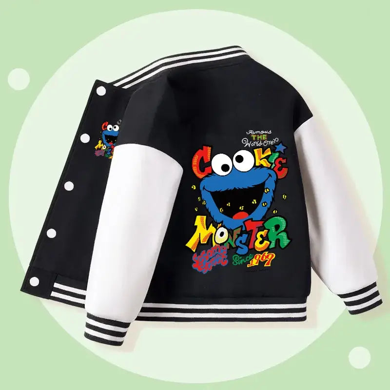 Stay stylish and warm this Autumn with our Boys Cartoon Baseball Casual Jacket!!