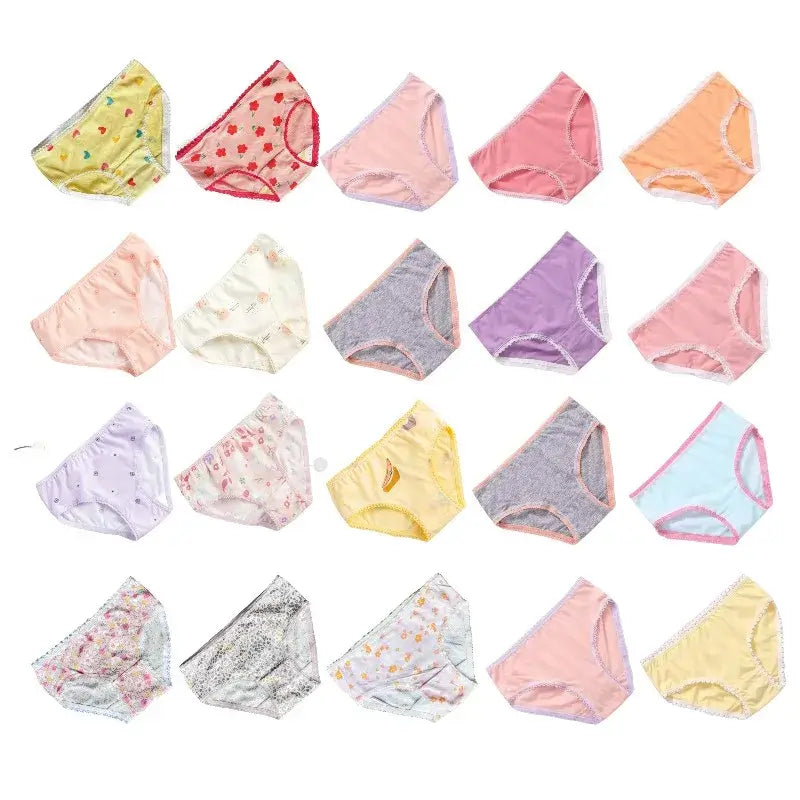 Get ready to add a pop of color to your little girl's underwear drawer with our Girls Fashion Colorful Brief Underwear