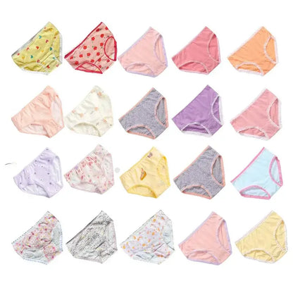 Get ready to add a pop of color to your little girl's underwear drawer with our Girls Fashion Colorful Brief Underwear