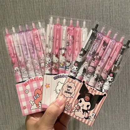 Get ready to add some cuteness to your writing with the Sanrio Hello Kitty 6pcs Series Gel Pen!