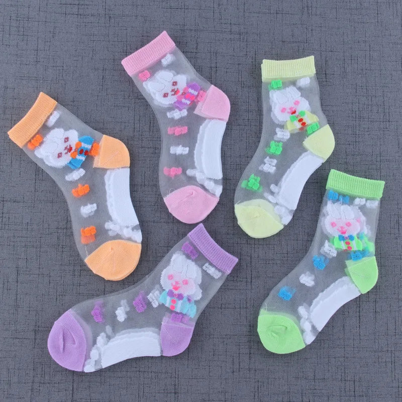 These adorable Boys-Girls Cartoon Socks come in a 5PC/Lot and are made with high-quality cotton material.