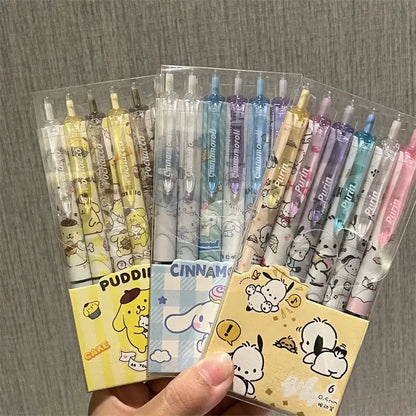 Get ready to add some cuteness to your writing with the Sanrio Hello Kitty 6pcs Series Gel Pen!