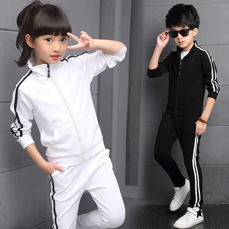 Spring Boys Color Striped Tracksuit