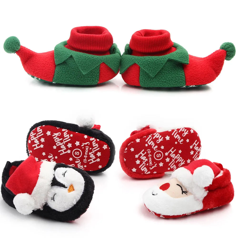 Give your little one the gift of warm, protected feet this winter with our Winter Christmas Infants Soft Sole Shoes!