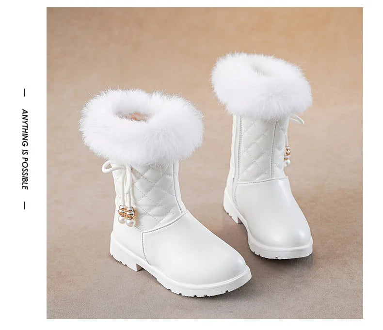 Keep your little snow princess cozy and stylish with these Winter Girls Fashion Water Proof Snow Boots. Designed for ages 4 to 14