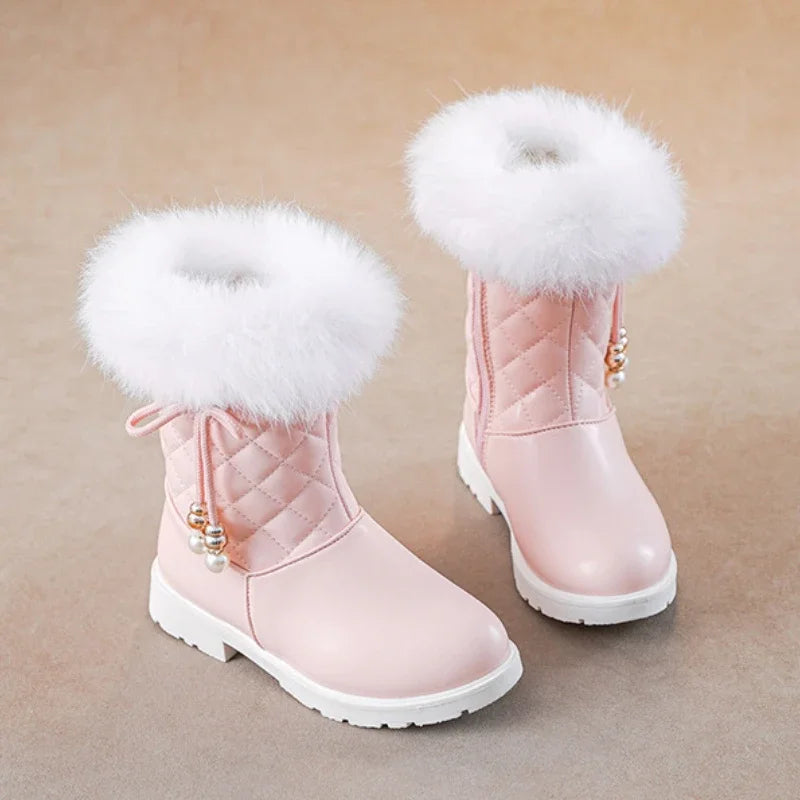 Keep your little snow princess cozy and stylish with these Winter Girls Fashion Water Proof Snow Boots. Designed for ages 4 to 14