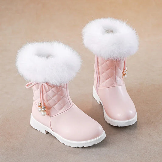 Keep your little snow princess cozy and stylish with these Winter Girls Fashion Water Proof Snow Boots. Designed for ages 4 to 14