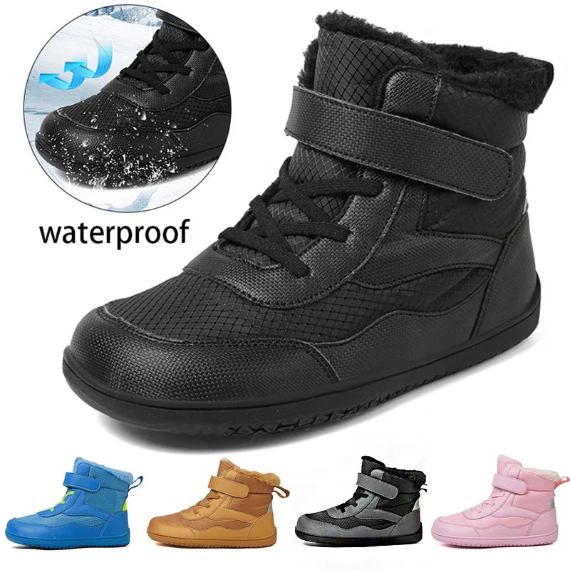 These aren't your average sneakers—Kids Winter Wide Waterproof High-Top Snow Sneakers are winter warriors disguised as cool kicks! 