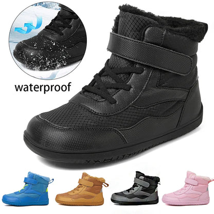 These aren't your average sneakers—Kids Winter Wide Waterproof High-Top Snow Sneakers are winter warriors disguised as cool kicks! 