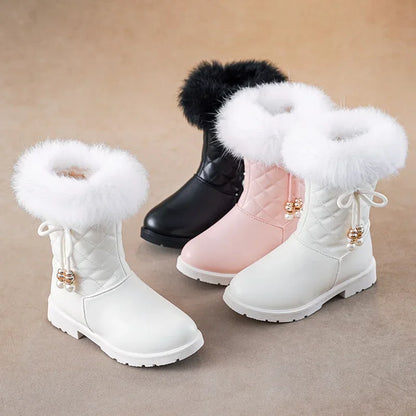 Keep your little snow princess cozy and stylish with these Winter Girls Fashion Water Proof Snow Boots. Designed for ages 4 to 14