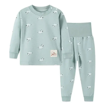 Keep your little one cozy and cute with this Toddler Kids Long Sleeve Cartoon Sleepwear 2PC Set. Made from soft cotton, these pajamas fit true to size