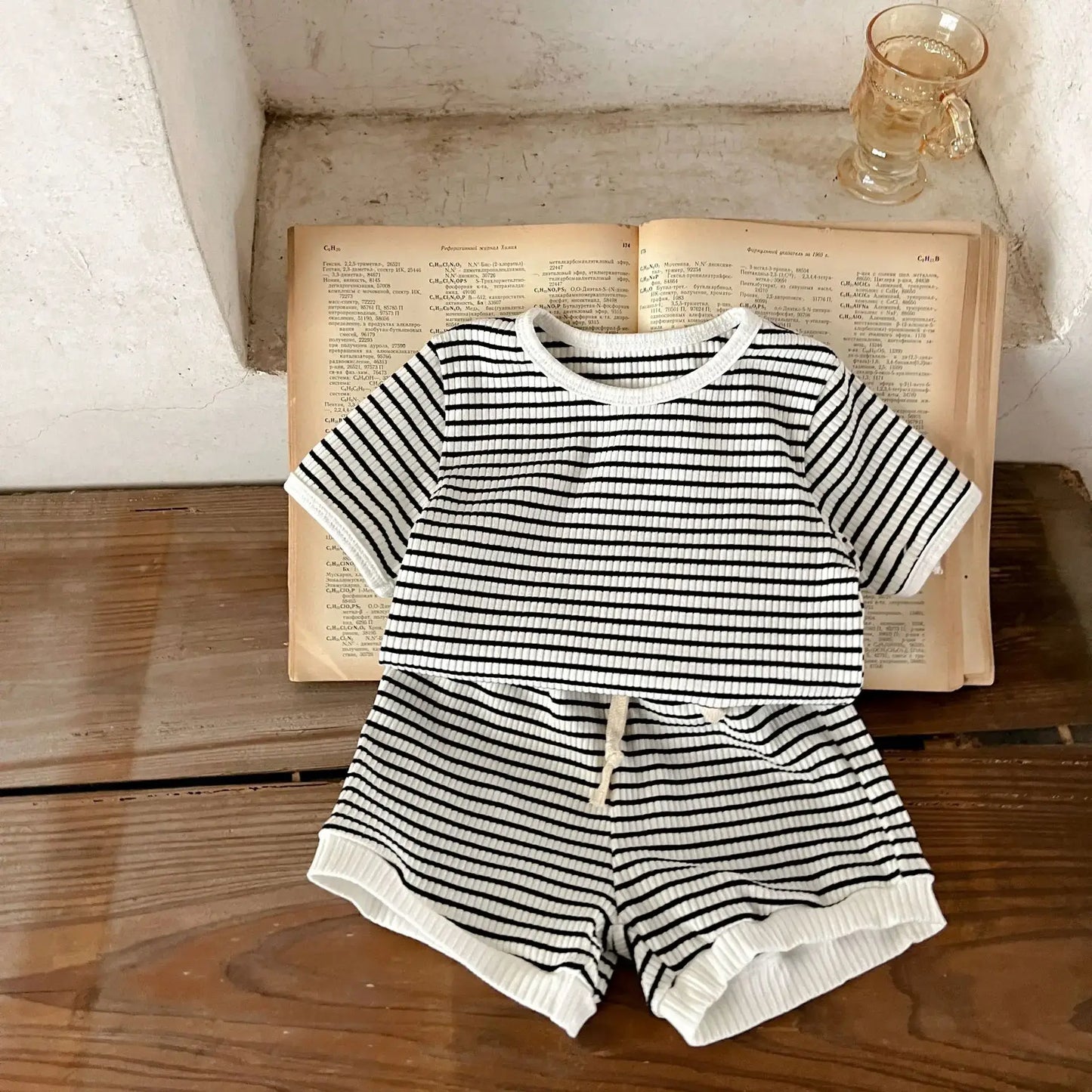 Get ready for warmer weather with these Summer Infant Boys Short Sleeve Striped Tops and Shorts!