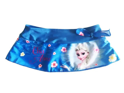 Your little girl will love splashing around in the Summer Girls Cartoon Elsa Anna Frozen Bikini Set!