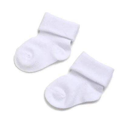 Wrap your little one's feet in comfort and cuteness with our Newborn White Lovely Cotton Baptism Socks!