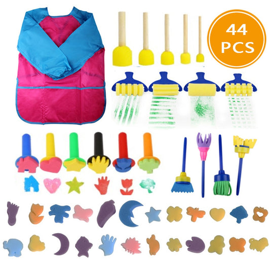 It includes all the tools your little Picasso needs to create masterpieces, from brushes and sponges to paints and stencils.