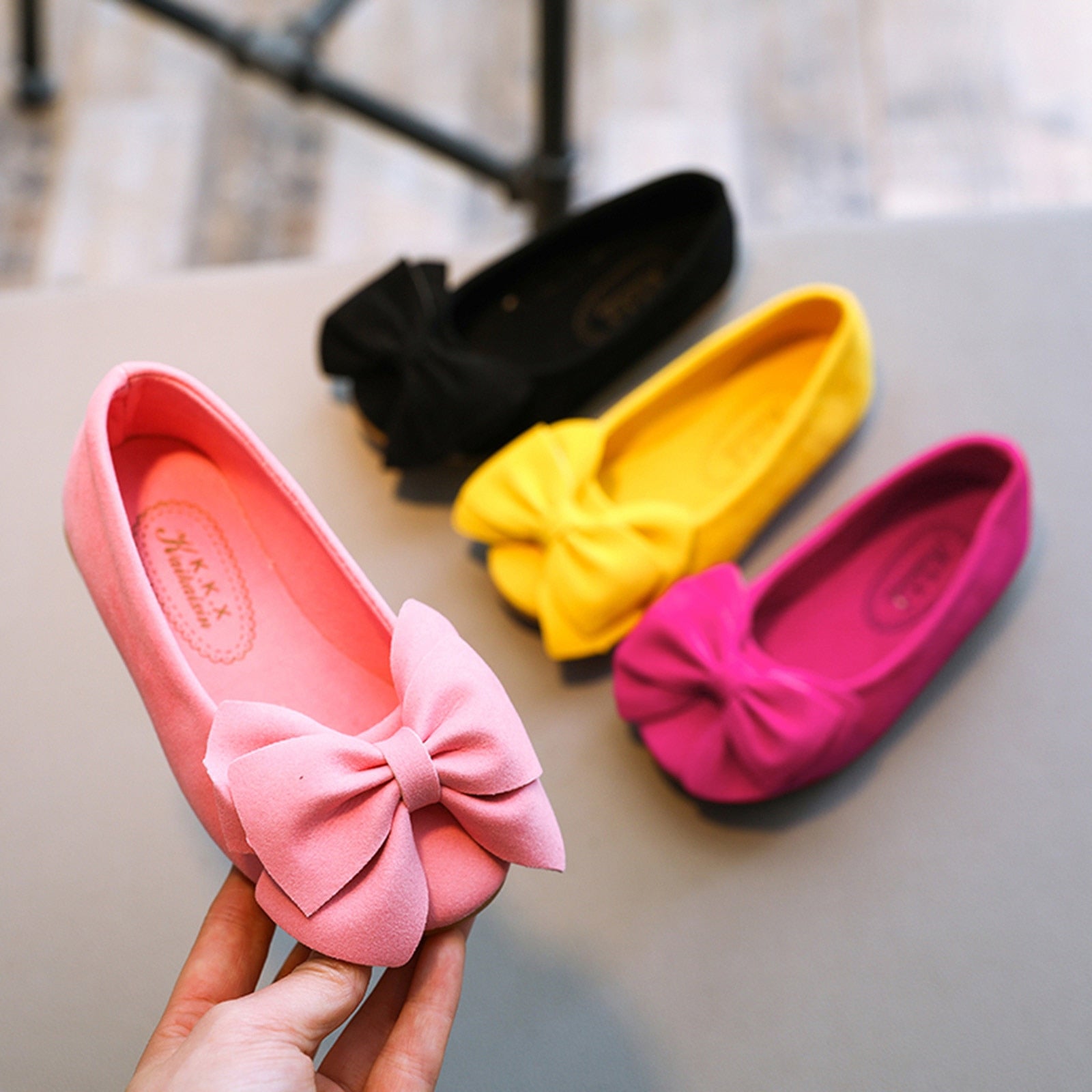 Make sure your little girl is the belle of the ball with these adorable bowknot soft slip-on Party Dance Shoes!