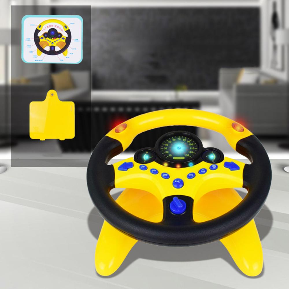 Kids Steering Wheel Toy with Light Simulation & Driving Sound